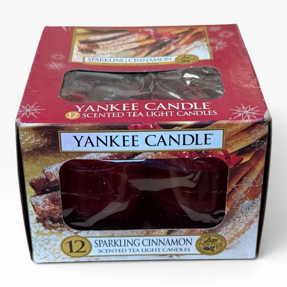 NEW Yankee Candle SPARKLING CINNAMON 12 Scented Tea Light Candles